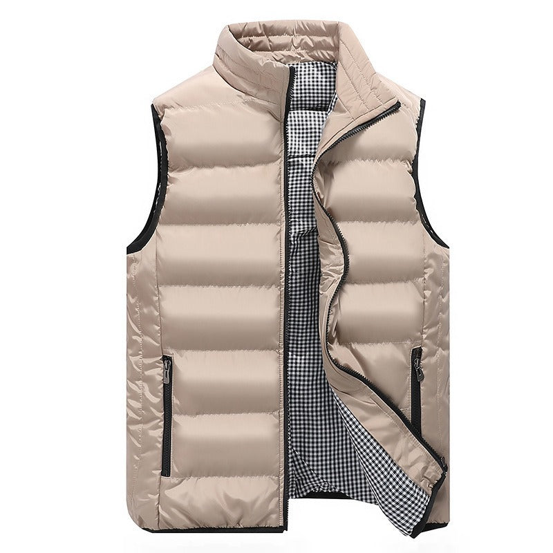 Jaqueta Puffer sem Mangas Masculina Luxo e Conforto LC107